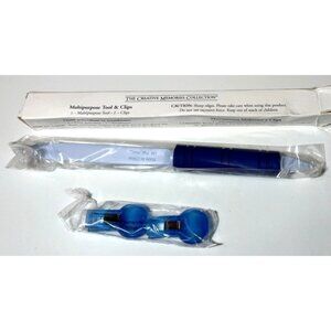 Creative Memories Multi-Purpose Scrapbooking Tool and 2 Clips New in Box